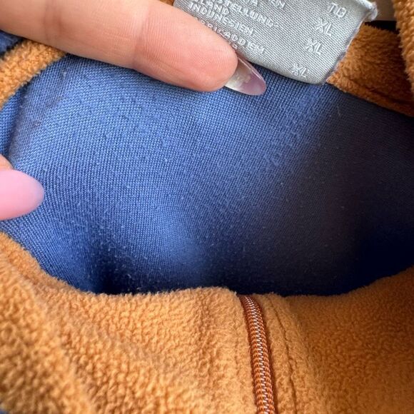 $5/$25 Columbia Sweatshirt Womens XL Two Tone Fleece Quarter Zip Pullover Blue - Picture 4 of 7